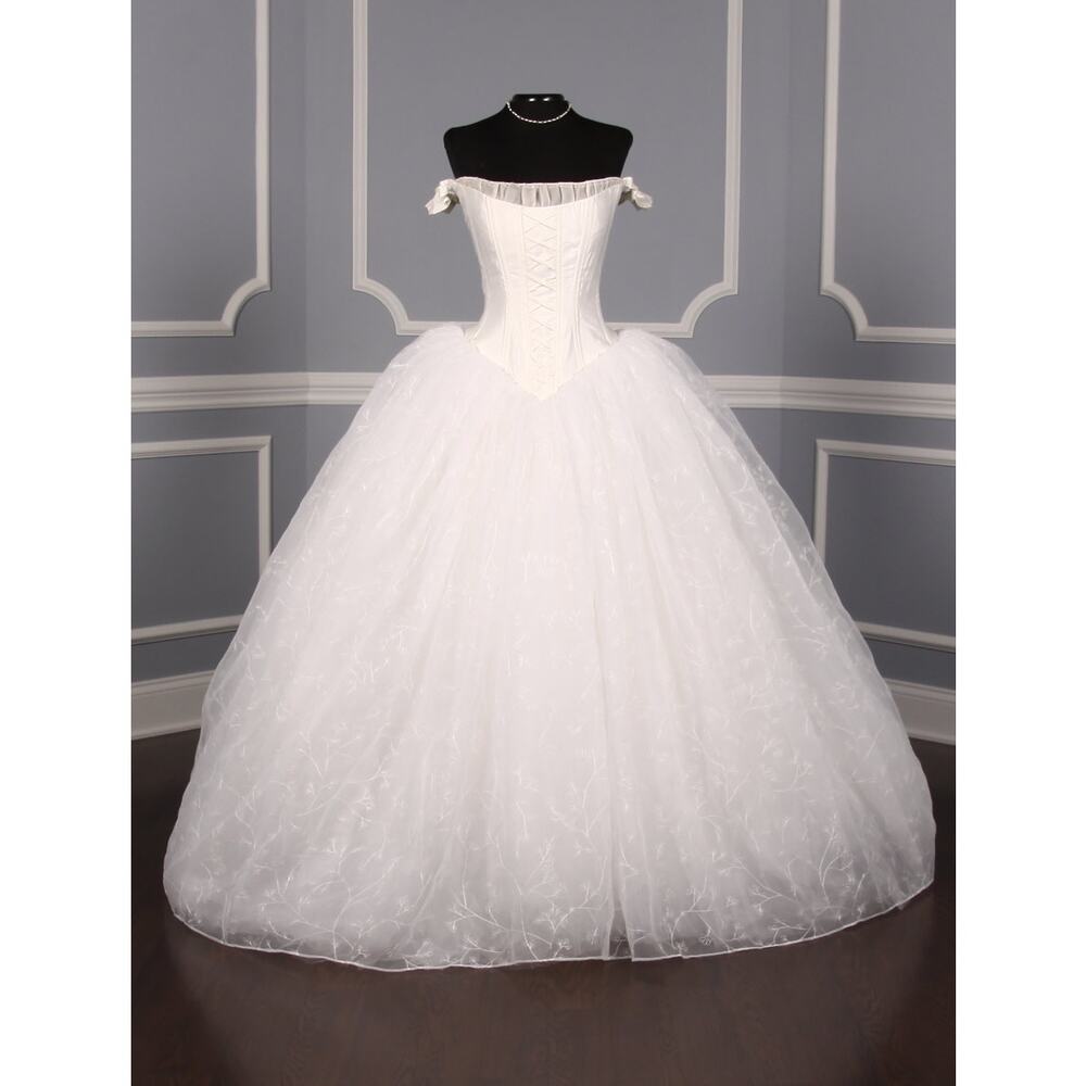 ST. PUCCHI Valentina Z114 White Cinderella Ballgown Wedding Dress Bridal Gown 12